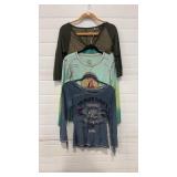 3 - DOUBLE D RANCH  LONG SLEEVE SHIRTS SZ XS