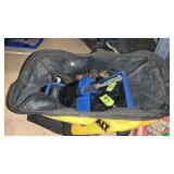 DEWALT BAG W/ STAPLER, HITCH AND MILWAUKEE CHARGER