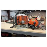 STIHL BR 380 BACKPACK BLOWER AND FACE SHEILD