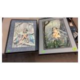 2 FAIRY PICTURES SIGNED & #