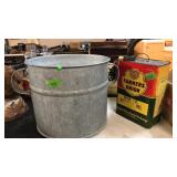 GALVANIZED BUCKET W/ 2 HANDLES & FARMERS UNION