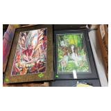 2 FAIRY FRAMED PICTURES SIGNED & #