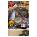 BX W/ HOLE SAWS, GRINDING DISCS, WHEEL BRUSHES