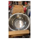 VERY LARGE STAINLESS STEEL BOWL, 22' DIA