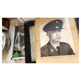 GROUP OF OLD PHOTOGRAPHS & DISPLAY CASE