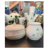 3PC OF BELEEK GLASS WARE