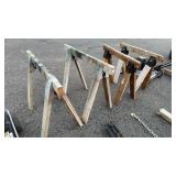 4 WOOD SAW HORSES