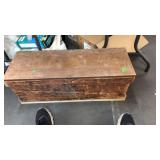WOOD STORAGE BOX & CAMP SPIT BASKET