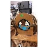 DEER ANTLER MANTLE CLOCK