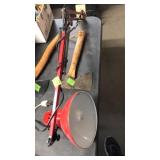 RED DESK LIGHT, SHINGLING HATCHET