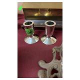 VINTAGE MCM LENOX ? SILVER PLATED CANDLE STICKS