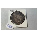 1922-S SILVER PEACE DOLLAR
