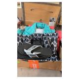 3 NORTH FACE VESTS & NORTH FACE FLIP FLOPS