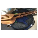 LARGE WOODEN SPOON & FORK DECOR 2 SWIM WAYS POP UP