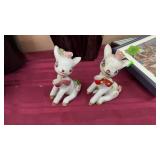2 VINTAGE WALES DEER FIGURINES
