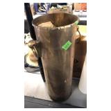 BRASS UMBRELLA STAND 7' DIA, 20' TALL W/ BLUEPRINT