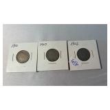 3 V NICKELS 192, 1907 & 1910