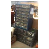 BLK & BLUE HARDWARE ORGANIZER W/ CONTENTS