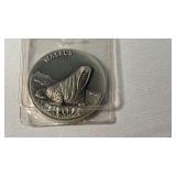 1 oz STERLING SILVER WILDLIFE COIN, WALRUS