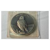 1 oz STERLING SILVER WILDLIFE COIN, SNOWY OWL