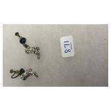STERLING BOOT SCREW BACK EARRINGS