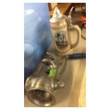 BUDWEISER BEER STEIN & MEAT GRINDER