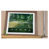 FISHING PRINT SIGNED & NUMBERED *NO GLASS