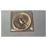 1 oz STERLING SILVER WILDLIFE COIN, PERGRINE