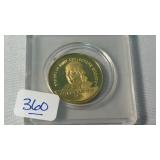 FRANKLIN MINT COLLECTOR SOCIETY COIN GOLD OVER