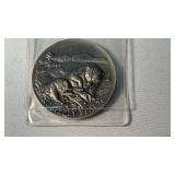 1 oz STERLING SILVER WILDLIFE COIN, GRIZZLY BEAR