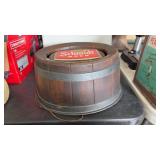SCHMIDT BEER REVOLVING HALF BARREL SIGN