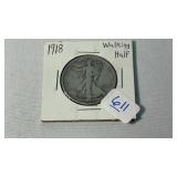 1918 WALKING LIBERTY SILVER HALF DOLLAR