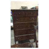 ANTIQUE OAK 6 DRAWER DRESSER