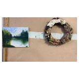 4 PCS OF ARTWORK & WREATH