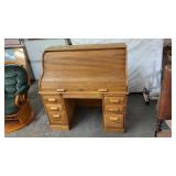 OAK ROLL TOP DESK