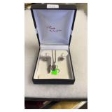 STERLING SILVER EARRINGS  MATCHING NECKLACE