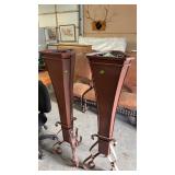 VERY TALL METAL PATIO PLANTERS, 58' TALL