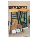 POLISHED ROCKS, BAR STOOLS, VERILUX HAPPY LIGHT &