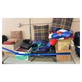 DECORATIVE PILLOWS, RUBBER BOOTS, PHOTO ALBUMS
