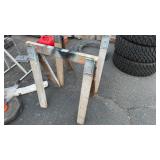 2 WOOD SAW HORSES