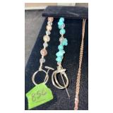 2 STONE KEYCHAINS