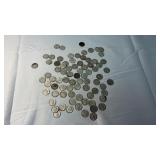 BAG OF 78 SILVER DIMES INCLUDING MERCURY DIMES