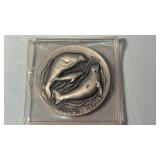 1 oz STERLING SILVER WILDLIFE COIN, BULEGA WHALE
