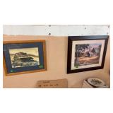 WATERCOLOR & FARM SCENE FRAMED PRINT