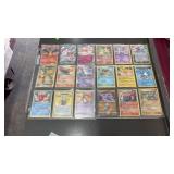2 SHEETS OF DAMAGED POKEMON CARDS
