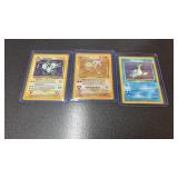 3 FOSSIL HOLO 1999 POKEMON CARDS