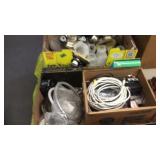 2 BX OF LIGHT FIXTURES, WIRE, PLUMBING ITEMS &