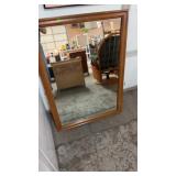 MAPLE FRAMED WALL  MIRROR, 32'X44'