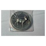 1 oz STERLING SILVER WILDLIFE COIN, KEY DEER