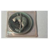 1 oz STERLING SILVER WILDLIFE COIN, FISHER